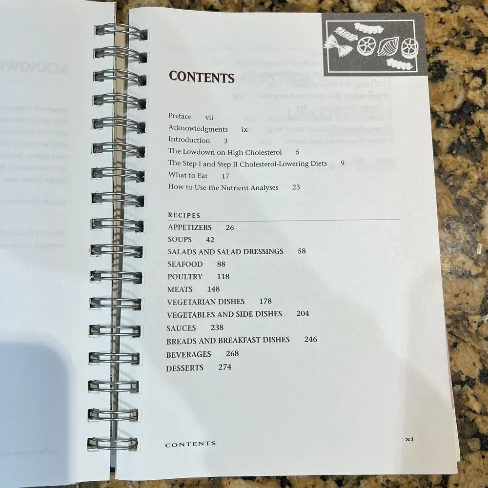 The American Heart Association Low Fat Low Cholesterol Cookbook Hardcover Spiral